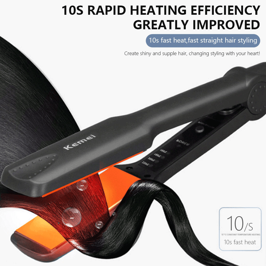 Professional Hair Straightener km329 Straightner with Temperature Control up to 220 C